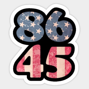 8645 Impeach President Trump American Flag Sticker